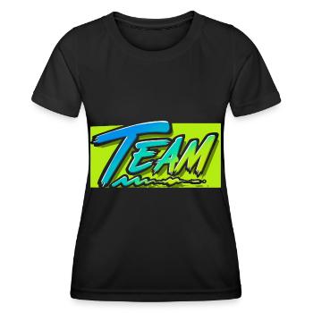 team - Women's Functional T-Shirt - black - Front - AI Model Female 172 light (172cm)