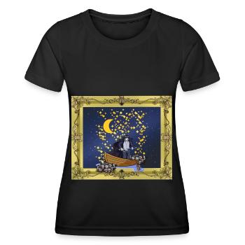 Starry Sky Fantasy Warrior Mystiquement Magique - T-shirt sport Femme - noir - Devant - AI Model Female 172 light (172cm)