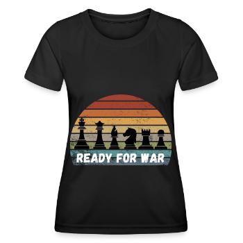 Chess Saying Gift Checkmate Queens Gambit - T-shirt sport Femme - noir - Devant - AI Model Female 172 light (172cm)