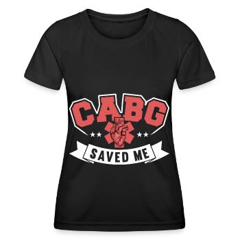 Transplantation cardiaque Chirurgie cardiaque Chirurgie cardiaque Chirurgie cardiaque Bypass - T-shirt sport Femme - noir - Devant - AI Model Female 172 light (172cm)