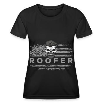 Apprenti couvreur maison construction chantier - T-shirt sport Femme - noir - Devant - AI Model Female 172 light (172cm)