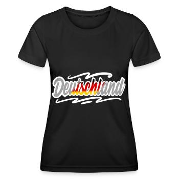 Allemagne - T-shirt sport Femme - noir - Devant - AI Model Female 172 light (172cm)