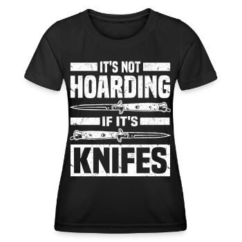Messer sammeln - Frauen Funktions-T-Shirt - Schwarz - Vorne - AI Model Female 172 light (172cm)
