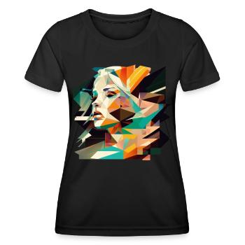modern art - T-shirt sport Femme - noir - Devant - AI Model Female 172 light (172cm)