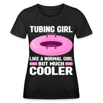 Rafting - Frauen Funktions-T-Shirt - Schwarz - Vorne - AI Model Female 172 light (172cm)