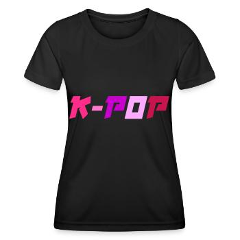 K-Pop Musique Pop Coréenne - T-shirt sport Femme - noir - Devant - AI Model Female 172 light (172cm)
