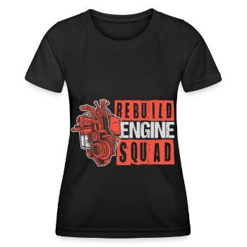 Transplantation cardiaque Chirurgie cardiaque Chirurgie cardiaque Chirurgie cardiaque Bypass - T-shirt sport Femme - noir - Devant - AI Model Female 172 light (172cm)