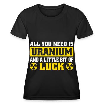 Ingénieur nucléaire Technologie nucléaire Énergie nucléaire - T-shirt sport Femme - noir - Devant - AI Model Female 172 light (172cm)