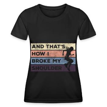 Freerunning Laufen Underground - Frauen Funktions-T-Shirt - Schwarz - Vorne - AI Model Female 172 light (172cm)