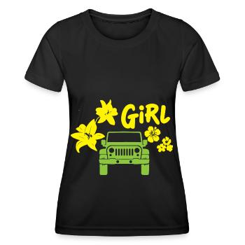 Femme avec véhicule tout-terrain - T-shirt sport Femme - noir - Devant - AI Model Female 172 light (172cm)