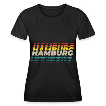 Hamburg City Vintage Design - Women's Functional T-Shirt - black - Front - AI Model Female 172 light (172cm)