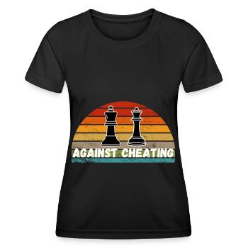 Schach Trend Chess Cheating Cheat Queens Gambit - Women's Functional T-Shirt - black - Front - AI Model Female 172 light (172cm)