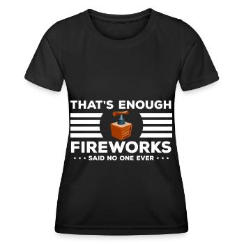 Pyro Football Fireworks - Women's Functional T-Shirt - black - Front - AI Model Female 172 light (172cm)