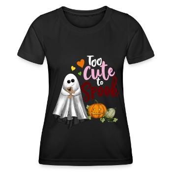 Trop mignon pour effrayer le fantôme blanc - T-shirt sport Femme - noir - Devant - AI Model Female 172 light (172cm)