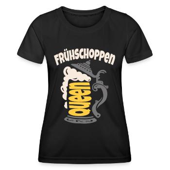 Frühschoppen Queen - Frauen Funktions-T-Shirt - Schwarz - Vorne - AI Model Female 172 light (172cm)