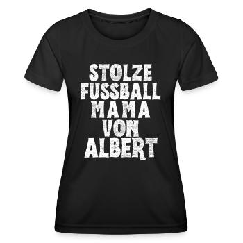 Stolze Fussball Mama von Albert - Frauen Funktions-T-Shirt - Schwarz - Vorne - AI Model Female 172 light (172cm)
