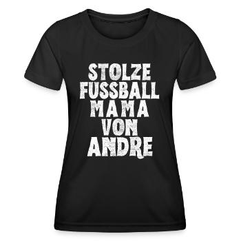 Stolze Fussball Mama von Andre - Frauen Funktions-T-Shirt - Schwarz - Vorne - AI Model Female 172 light (172cm)