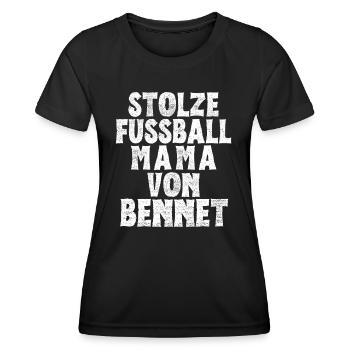 Stolze Fussball Mama von Bennet - Frauen Funktions-T-Shirt - Schwarz - Vorne - AI Model Female 172 light (172cm)