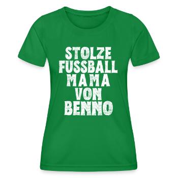 Stolze Fussball Mama von Benno - Frauen Funktions-T-Shirt - Kelly Green - Vorne - AI Model Female 172 dark (172cm)