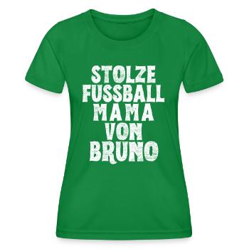 Stolze Fussball Mama von Bruno - Frauen Funktions-T-Shirt - Kelly Green - Vorne - AI Model Female 172 dark (172cm)