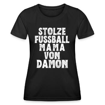 Stolze Fussball Mama von Damon - Frauen Funktions-T-Shirt - Schwarz - Vorne - AI Model Female 172 light (172cm)