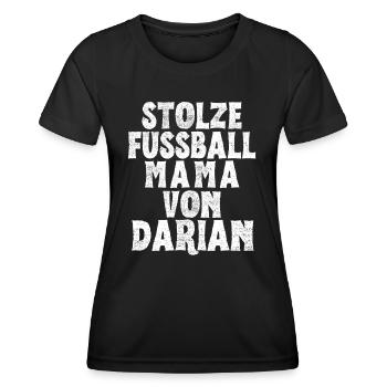 Stolze Fussball Mama von Darian - Frauen Funktions-T-Shirt - Schwarz - Vorne - AI Model Female 172 light (172cm)