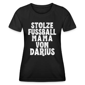 Stolze Fussball Mama von Darius - Frauen Funktions-T-Shirt - Schwarz - Vorne - AI Model Female 172 light (172cm)