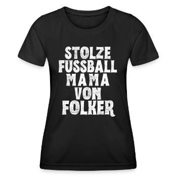 Stolze Fussball Mama von Folker - Frauen Funktions-T-Shirt - Schwarz - Vorne - AI Model Female 172 light (172cm)