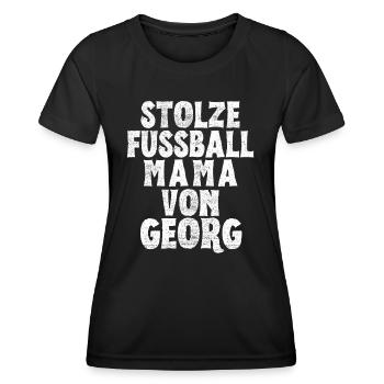 Stolze Fussball Mama von Georg - Frauen Funktions-T-Shirt - Schwarz - Vorne - AI Model Female 172 light (172cm)