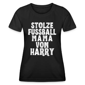 Stolze Fussball Mama von Harry - Frauen Funktions-T-Shirt - Schwarz - Vorne - AI Model Female 172 light (172cm)