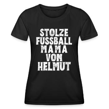 Stolze Fussball Mama von Helmut - Frauen Funktions-T-Shirt - Schwarz - Vorne - AI Model Female 172 light (172cm)
