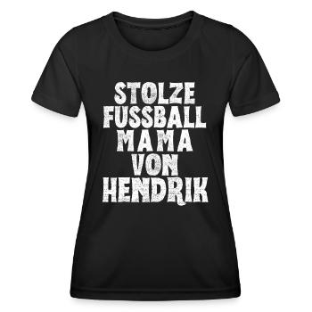 Stolze Fussball Mama von Hendrik - Frauen Funktions-T-Shirt - Schwarz - Vorne - AI Model Female 172 light (172cm)