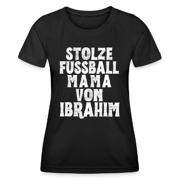 Stolze Fussball Mama von Ibrahim - Frauen Funktions-T-Shirt - Schwarz - Vorne - AI Model Female 172 light (172cm)