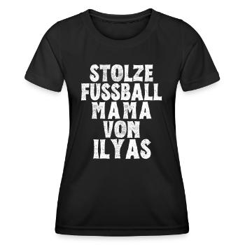 Stolze Fussball Mama von Ilyas - Frauen Funktions-T-Shirt - Schwarz - Vorne - AI Model Female 172 light (172cm)