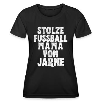 Stolze Fussball Mama von Jarne - Frauen Funktions-T-Shirt - Schwarz - Vorne - AI Model Female 172 light (172cm)
