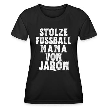 Stolze Fussball Mama von Jaron - Frauen Funktions-T-Shirt - Schwarz - Vorne - AI Model Female 172 light (172cm)