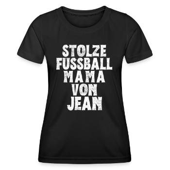 Stolze Fussball Mama von Jean - Frauen Funktions-T-Shirt - Schwarz - Vorne - AI Model Female 172 light (172cm)