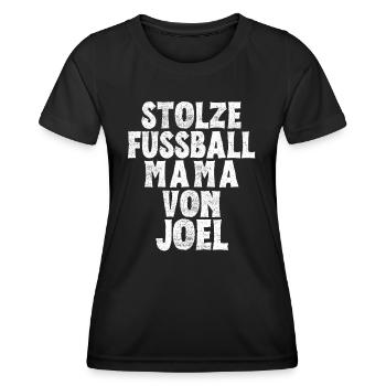 Stolze Fussball Mama von Joel - Frauen Funktions-T-Shirt - Schwarz - Vorne - AI Model Female 172 light (172cm)
