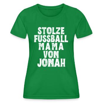 Stolze Fussball Mama von Jonah - Frauen Funktions-T-Shirt - Kelly Green - Vorne - AI Model Female 172 dark (172cm)