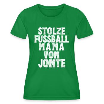 Stolze Fussball Mama von Jonte - Frauen Funktions-T-Shirt - Kelly Green - Vorne - AI Model Female 172 dark (172cm)