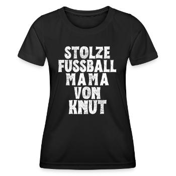 Stolze Fussball Mama von Knut - Frauen Funktions-T-Shirt - Schwarz - Vorne - AI Model Female 172 light (172cm)