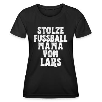 Stolze Fussball Mama von Lars - Frauen Funktions-T-Shirt - Schwarz - Vorne - AI Model Female 172 light (172cm)