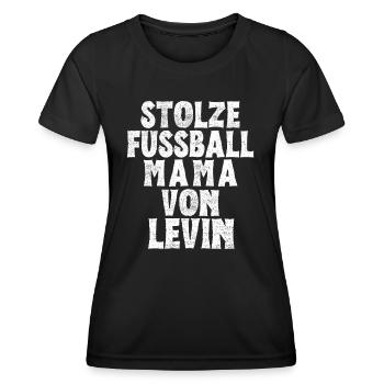 Stolze Fussball Mama von Levin - Frauen Funktions-T-Shirt - Schwarz - Vorne - AI Model Female 172 light (172cm)