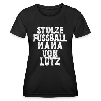 Stolze Fussball Mama von Lutz - Frauen Funktions-T-Shirt - Schwarz - Vorne - AI Model Female 172 light (172cm)