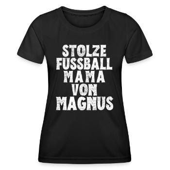 Stolze Fussball Mama von Magnus - Frauen Funktions-T-Shirt - Schwarz - Vorne - AI Model Female 172 light (172cm)