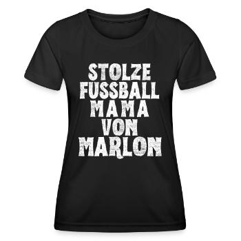Stolze Fussball Mama von Marlon - Frauen Funktions-T-Shirt - Schwarz - Vorne - AI Model Female 172 light (172cm)