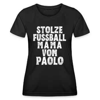 Stolze Fussball Mama von Paolo - Frauen Funktions-T-Shirt - Schwarz - Vorne - AI Model Female 172 light (172cm)