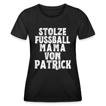 Stolze Fussball Mama von Patrick - Frauen Funktions-T-Shirt - Schwarz - Vorne - AI Model Female 172 light (172cm)