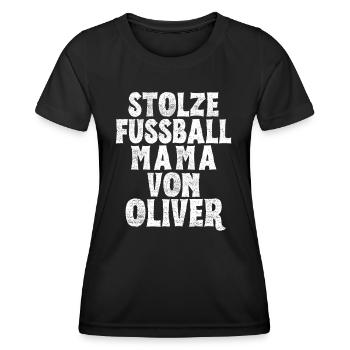 Stolze Fussball Mama von Oliver - Frauen Funktions-T-Shirt - Schwarz - Vorne - AI Model Female 172 light (172cm)