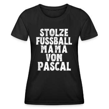 Stolze Fussball Mama von Pascal - Frauen Funktions-T-Shirt - Schwarz - Vorne - AI Model Female 172 light (172cm)